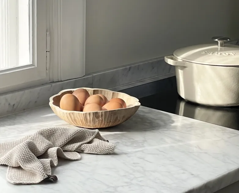 Benkeplate - Marmor Carrara